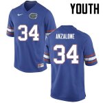 Youth Florida Gators #34 Alex Anzalone NCAA Nike Blue Authentic Stitched College Football Jersey FJJ8362KT